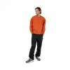 BLUZA FOX WORDMARK OVERSIZED FLEECE CREW COGNAC L